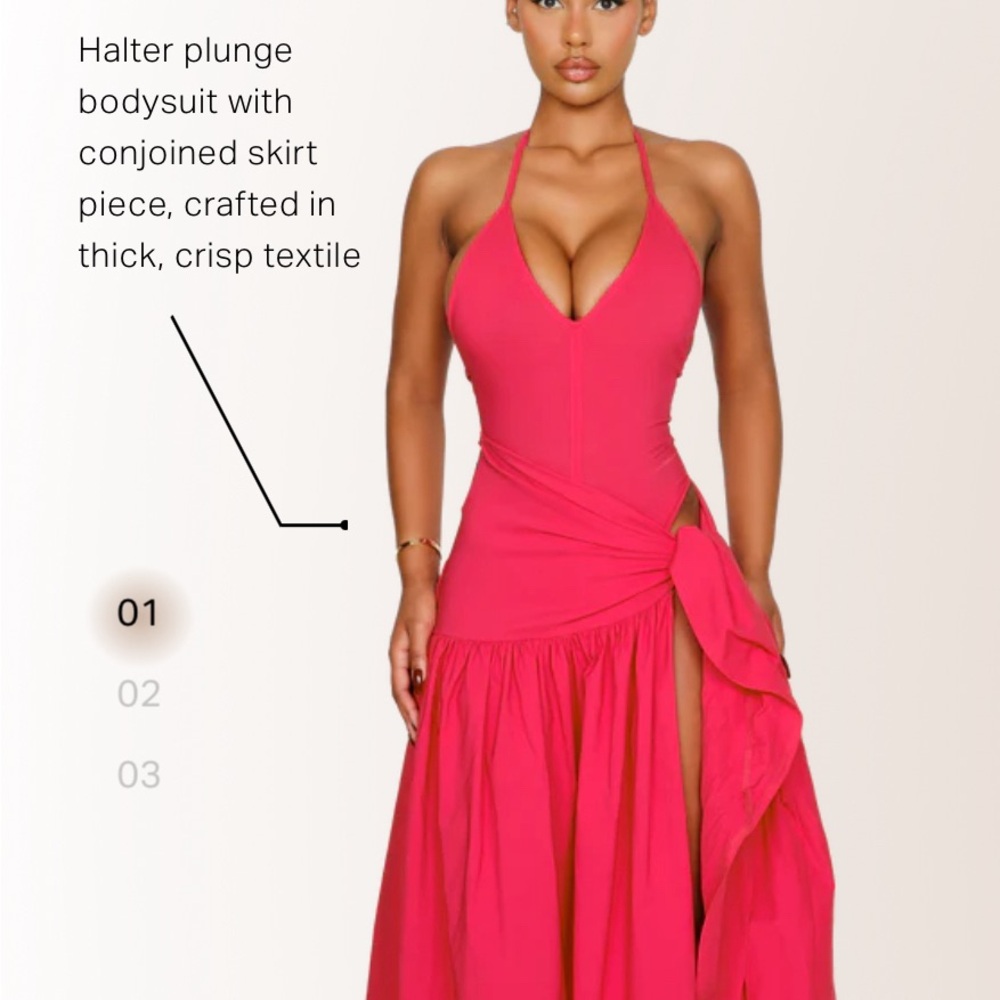 COUCOO ATACAMA DRESS - HOT HIBISCUS